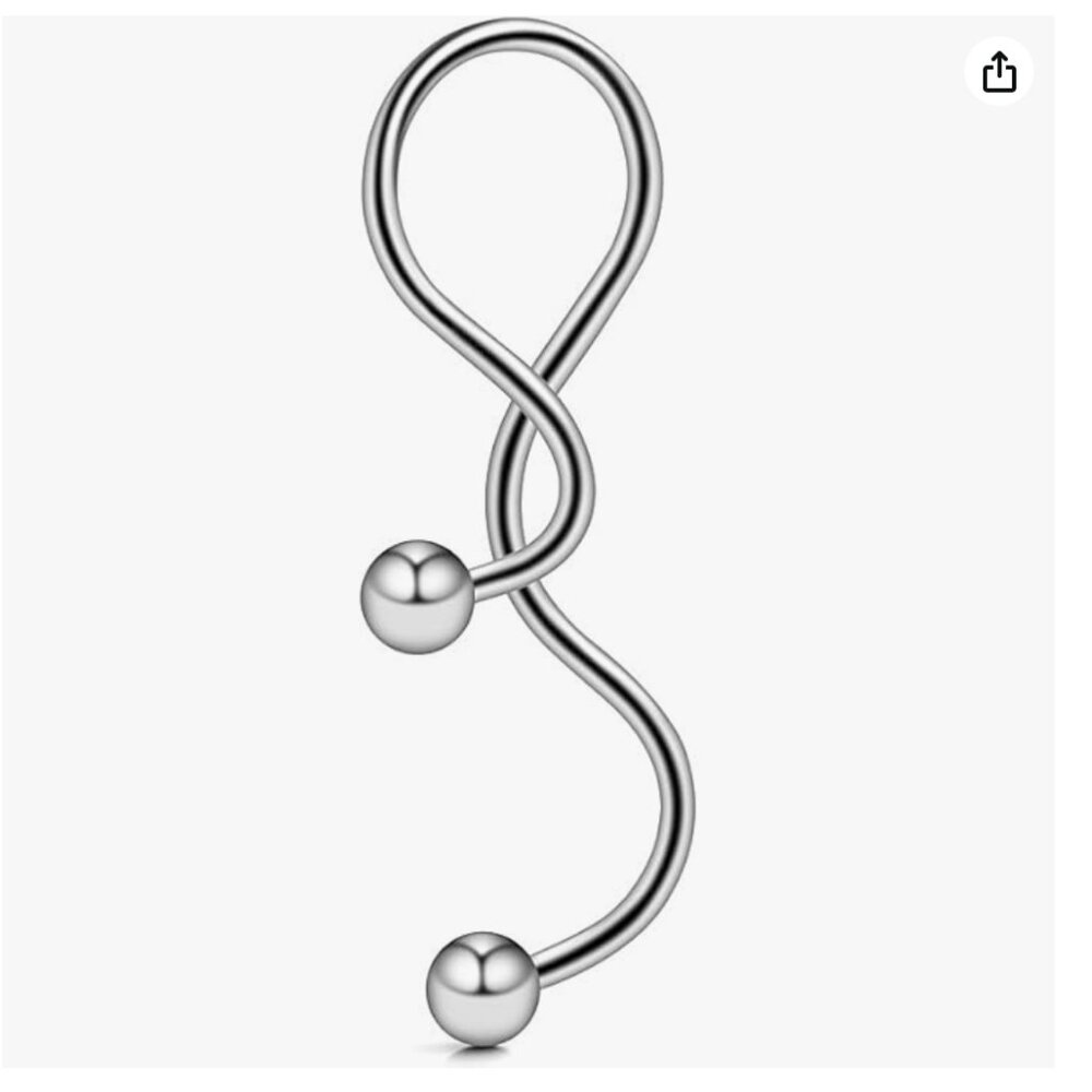 Spiral Industrial Earring/Belly Ring